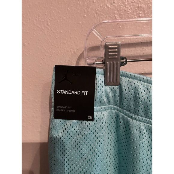 Air Jordan Shorts Men's Large Blue Aqua Sport DNA Mesh Basketball Casual - Picture 7 of 7